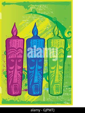 Maschere africane Illustrazione Vettoriale