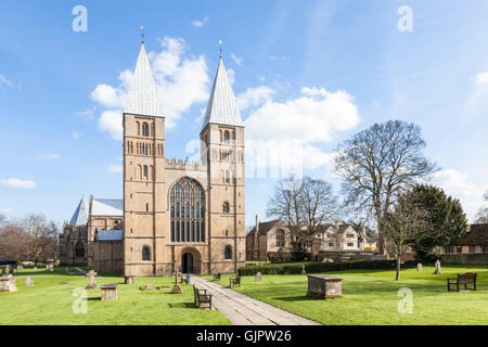 Southwell Minster, Cattedrale Chiesa di Nottinghamshire, southwell, Nottinghamshire, England, Regno Unito Foto Stock