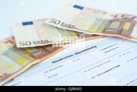 Euro biglietti di contabilità Foto Stock