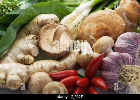 Ingredienti asiatici di verdure Foto Stock