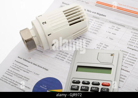 costi energetici Foto Stock