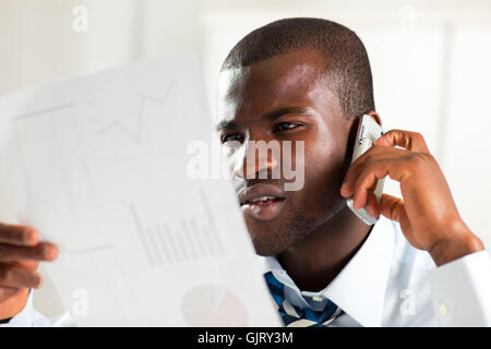 Numero di telefono business man Foto Stock