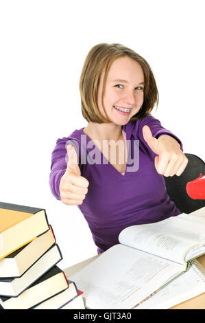 Teenager fino sul Foto Stock