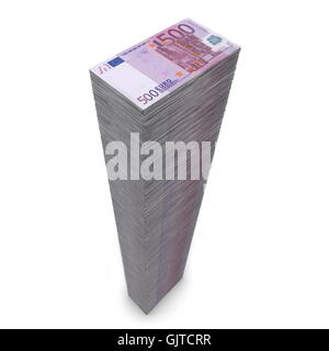 cinque euro pila Foto Stock