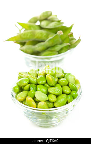 fagioli verdi grezzi Foto Stock