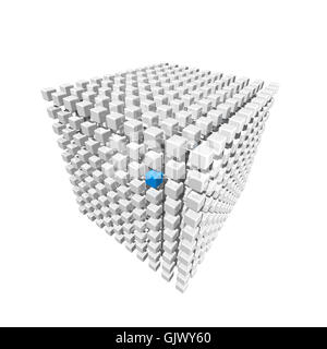 Isolato tridimensionale di tre Foto Stock
