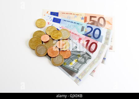 Valuta Euro monete Foto Stock