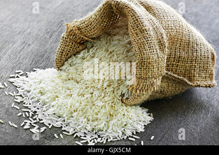 sacco lungo grano Foto Stock