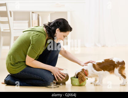 Profilo di donna uomo Foto Stock