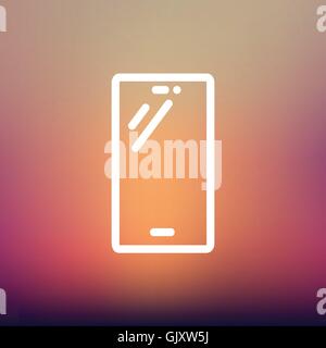 Smartphone sottile Icona di linea Illustrazione Vettoriale