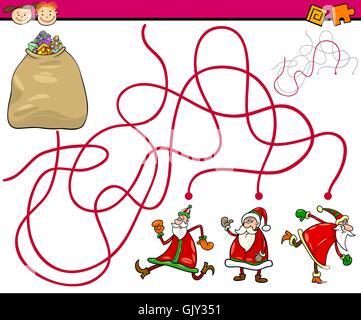 Percorsi o labirinto Giochi cartoon Illustrazione Vettoriale