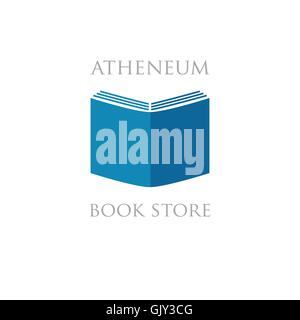 Book store o logo Library Sign Illustrazione Vettoriale