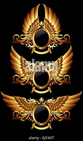 Set di scudi araldici Illustrazione Vettoriale