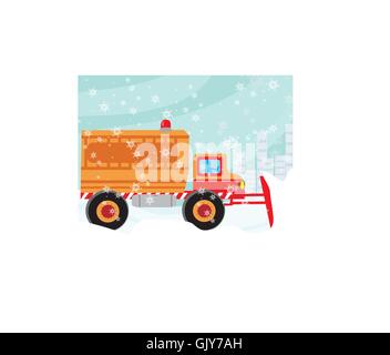 Spartineve durante il funzionamento. Illustrazione Vettoriale