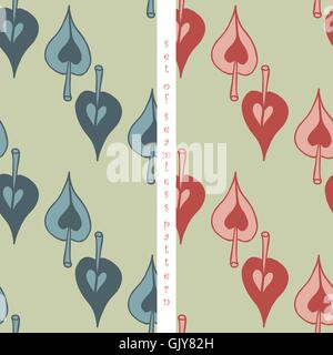 Set di pattern senza giunture Illustrazione Vettoriale