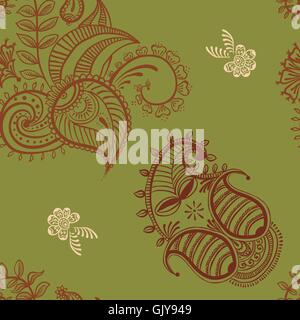 Etnica pattern senza giunture. Ornamento indiano, flora caleidoscopica pattern, mandala. gamma Illustrazione Vettoriale