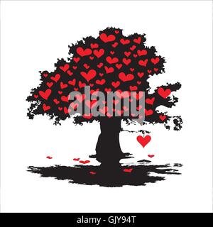 albero del cuore Illustrazione Vettoriale