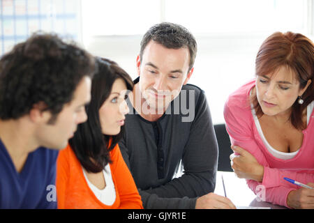 Talk parla di lingua Foto Stock
