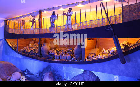 La ricreazione di un lagan nel castello di Bodrum Museum, Turchia Foto Stock