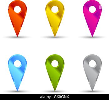 Mappa set di puntatori Illustrazione Vettoriale