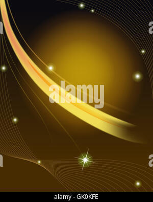 Curva Golden Stars Foto Stock