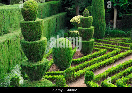 letto da giardino parco Foto Stock