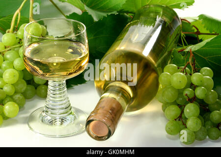 Uve da vino bottiglia Foto Stock