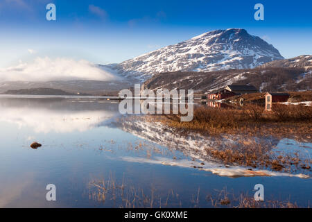 Riflessione cloud svezia Foto Stock