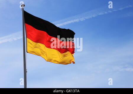 Bandiera della Germania bandiera tedesco Foto Stock