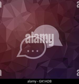 Due fumetti nel piatto icona di stile Illustrazione Vettoriale