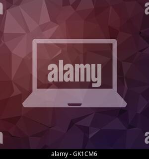 Laptop in piatto icona di stile Illustrazione Vettoriale