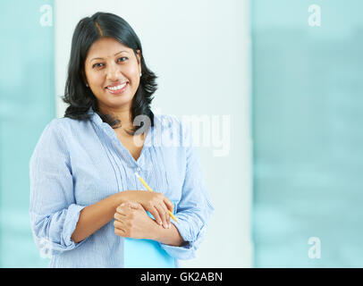 Donna felice Foto Stock