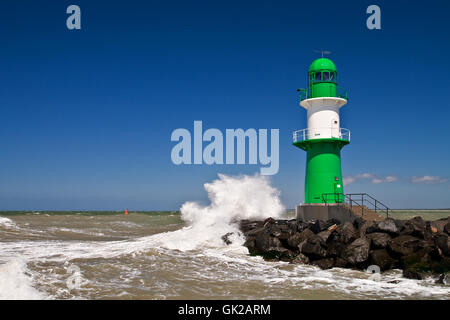 Mole in warnemuende Foto Stock