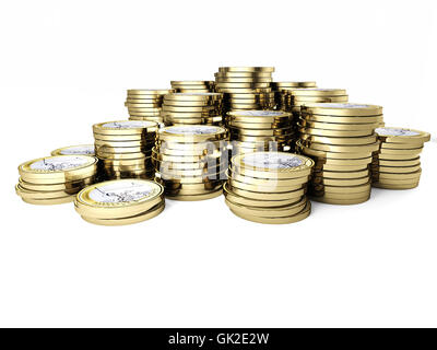 Monete in euro i rapporti aziendali Foto Stock