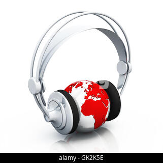 Musica auricolari cuffie Foto Stock