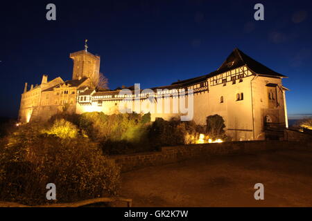 Il castello di Wartburg a Eisenach Foto Stock