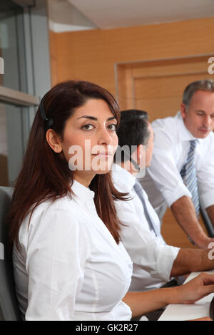 Donna seminario di office Foto Stock