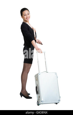 La sig.ra studio shot Business Travel Foto Stock