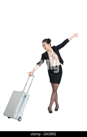 La sig.ra studio shot Business Travel Foto Stock