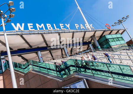 Wembley Park stazione metropolitana di Borough di Brent a Londra, Inghilterra, Regno Unito Foto Stock