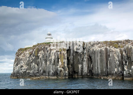 Faro di farne interna isola; Northumberland; Inghilterra; Regno Unito Foto Stock