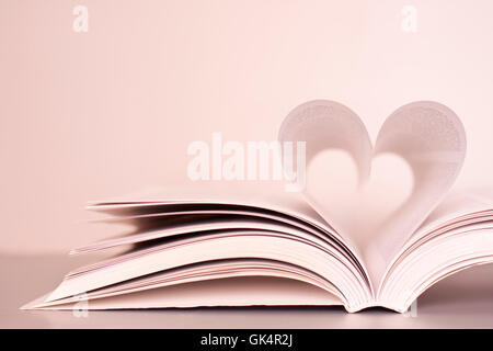 Pagina bookpage amore Foto Stock