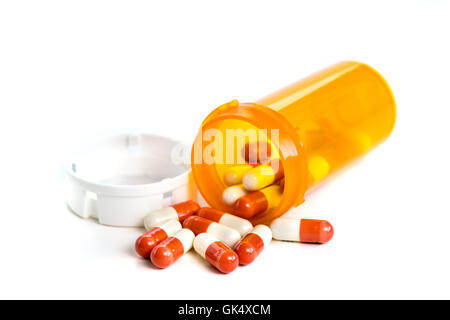 Le compresse e le capsule nel distributore Foto Stock