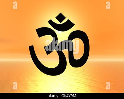 Illustrazione della Pace meditazione Foto Stock