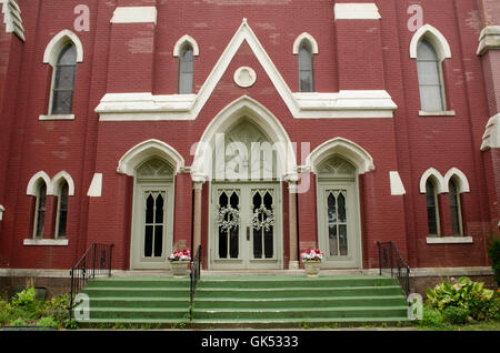 La prima chiesa battista di Fairport NY. Foto Stock