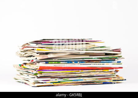 Foglio di carta Carta di giornale Foto Stock