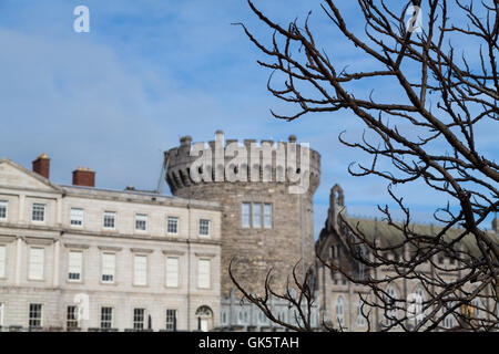 Il Dubh Linn giardini nel castello di Dublino, Irlanda Foto Stock