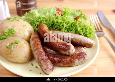 Cibo aliment salsiccia Foto Stock