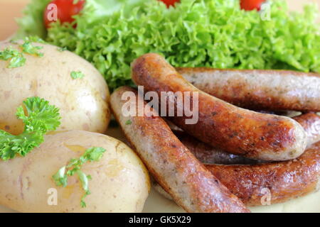 Cibo aliment salsiccia Foto Stock