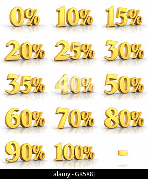 Vendita meno la percentuale Foto Stock